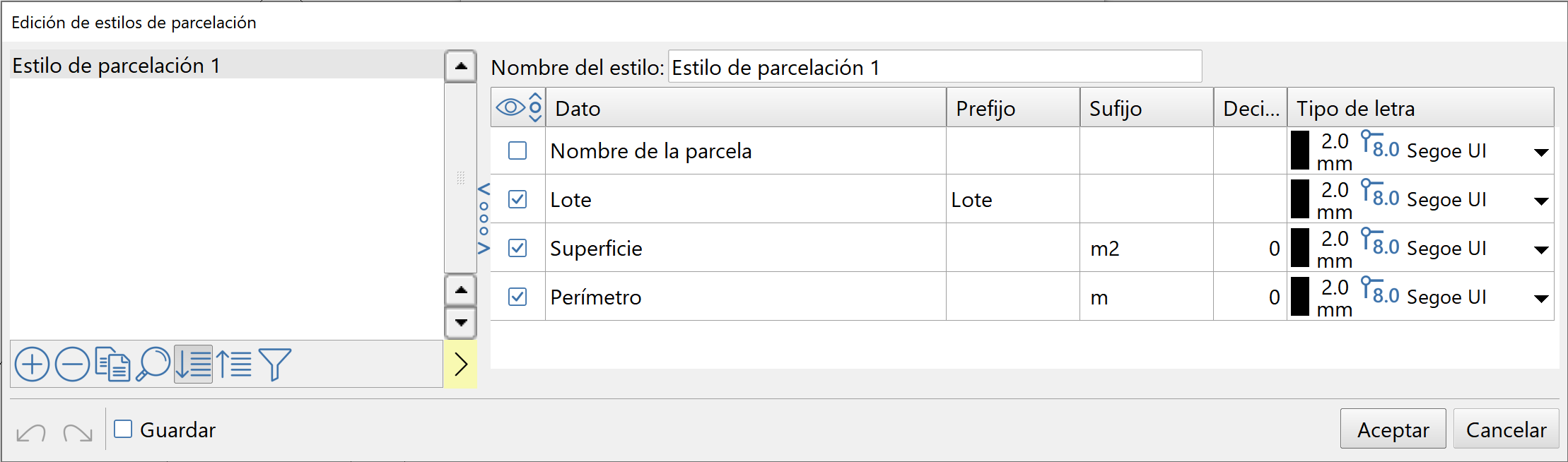 Superficies - Plataformas múltiples, presentación, estilo dialog