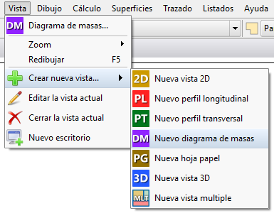 Vista - Diagrama de Masas - Acceso desde menú