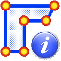 CAD - Información - Superficie por puntos, icono CAD - Información - Superficie por puntos, icono