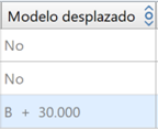 Superficies - Lista de modelos - Editar, columna modelos desplazados (2022.07)