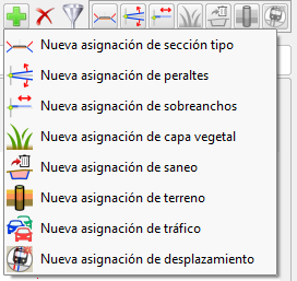 Trazado - Edición unificada de asignaciones - Tipos de asignaciones Trazado - Edición unificada de asignaciones - Tipos de asignaciones
