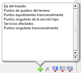 Perfiles - Edición de distribuciones - Añadir, menú transversal