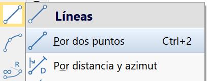 Edición - Accesos directos, ejemplo barra de cad