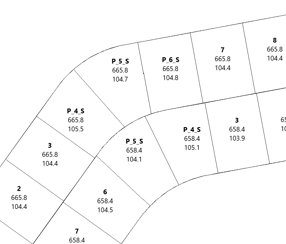 Parcelaciones - Editar lote, selección múltiple resultado