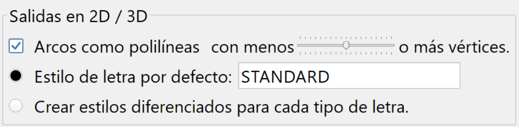 Archivo - Exportar - CAD, dialog con precisión en arcos