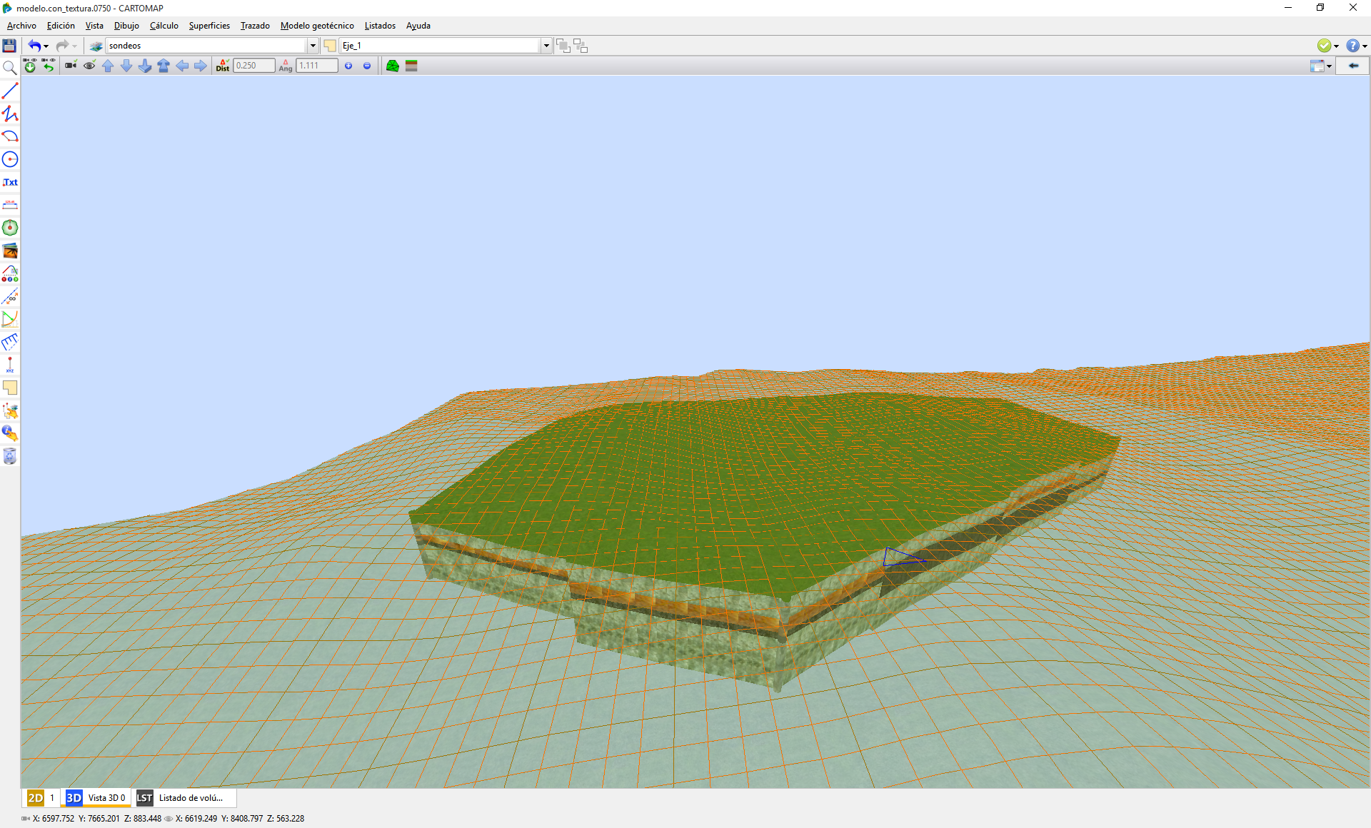 Vista 3D - Modelo geotécnico, resultado Vista 3D - Modelo geotécnico, resultado