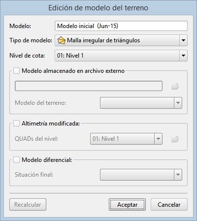 Superficies - Crear modelo Superficies - Crear modelo