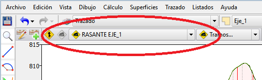 Vista - Perfil longitudinal - Barra superior - Combo rasantes actualizada