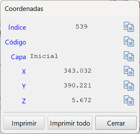 CAD - Información - Coordenadas, info 2D