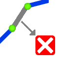 Dibujo - Polilineas - Tramo - Eliminar, icono