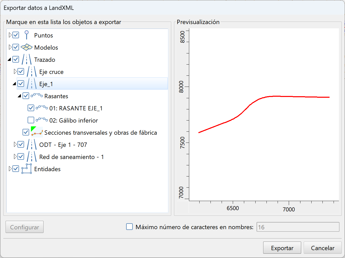 LandXML - Trazado - Dialog