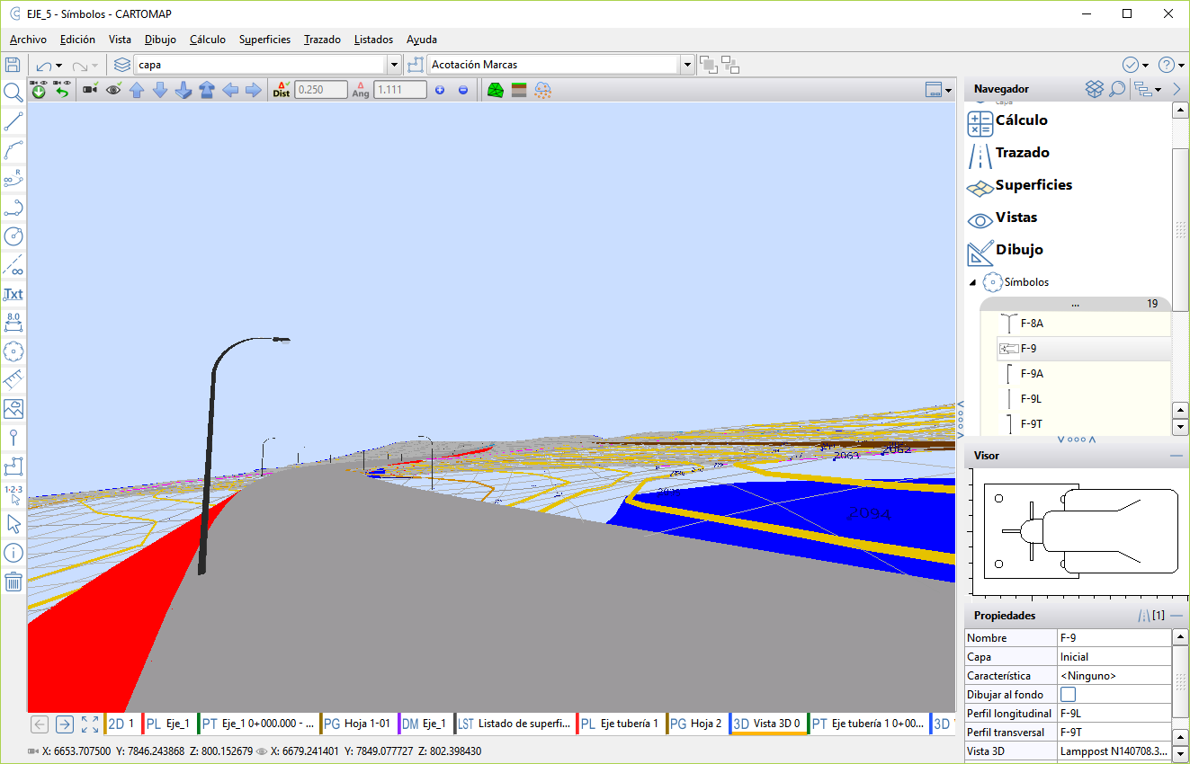 Vistas 3D con símbolos multidimensionales (3DS) asociados a la sección Vistas 3D con símbolos multidimensionales (3DS) asociados a la sección
