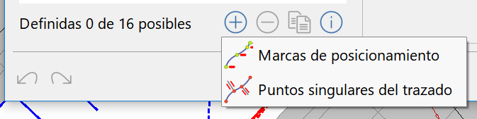 Edición - Lista de entidades - Editor de entidades auxiliares, menú añadir entidades auxiliares