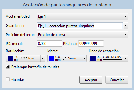 CAD - Acotaciones - Puntos singulares del trazado (2015.04)