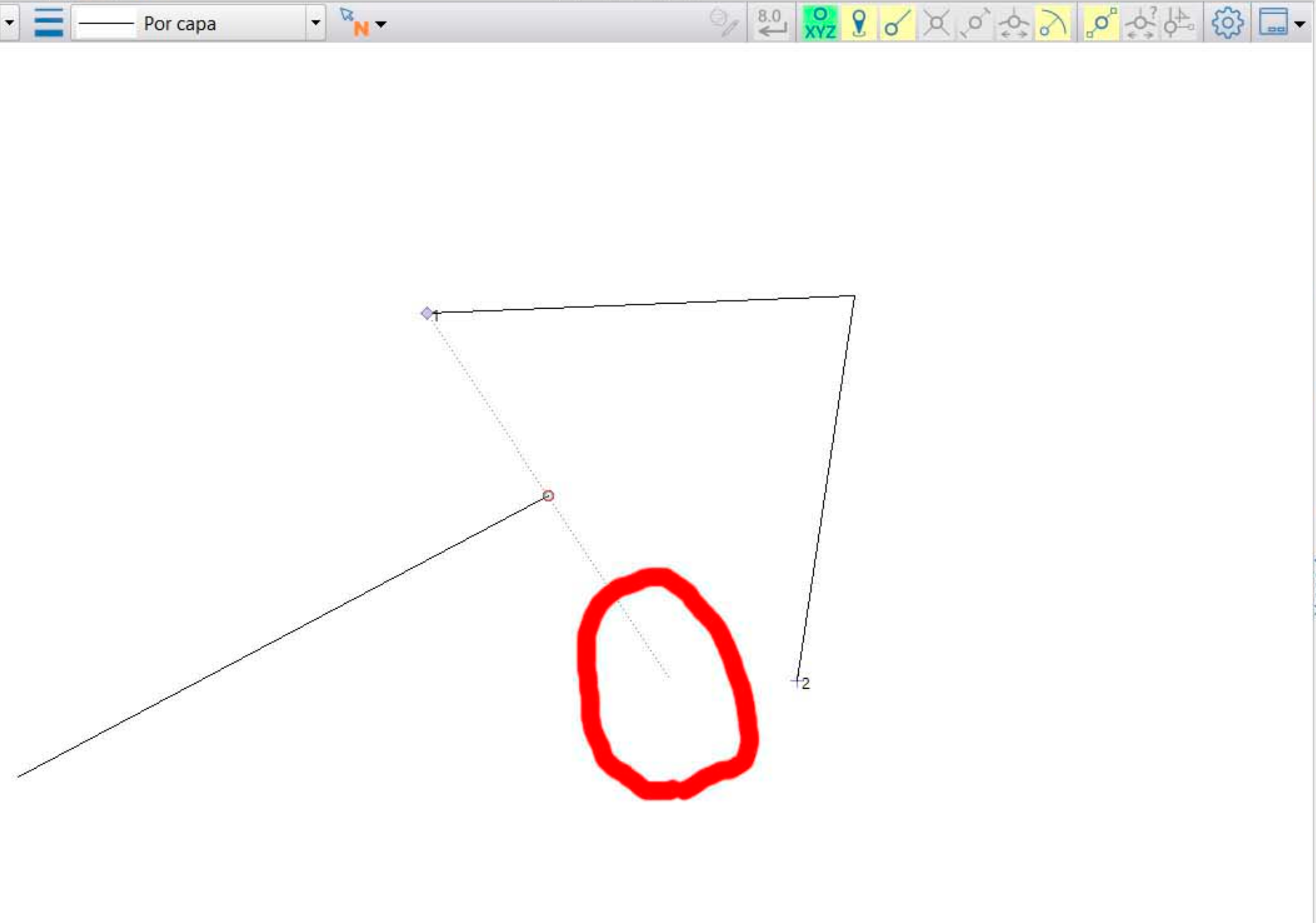 CAD - Capturas 2D - Punto medio