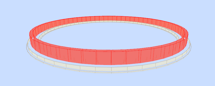 Obras de fábrica - Geometría - Circular, bloques, cimentación - muro