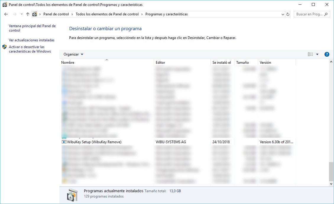 CARTOMAP Classic - Problemas - Desinstalar driver incorrecto, panel de control