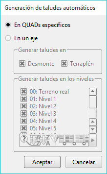 CAD - Taludes automáticos, opciones (2015.10) CAD - Taludes automáticos, opciones (2015.10)