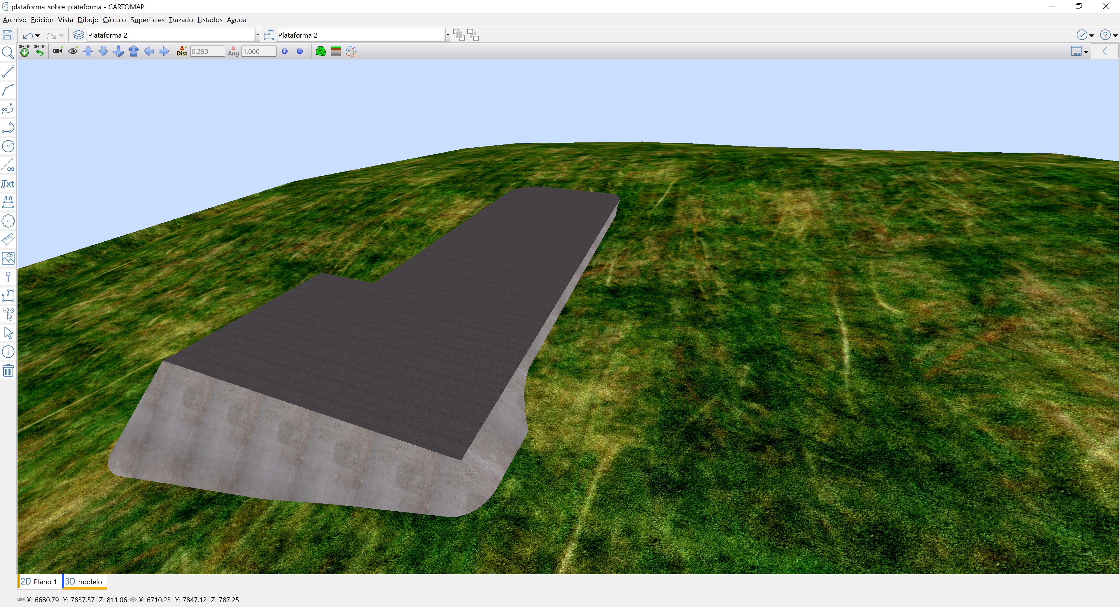 Cubicaciones - Plataformas, plataforma sobre plataforma, vista 3D 2