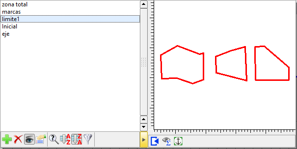 Barra superior - Combo de entodades, múltiples zonas