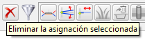 Trazado - Edición unificada de asignaciones - Eliminar asignación Trazado - Edición unificada de asignaciones - Eliminar asignación