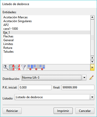 Listados - Desbroce - Dialog Listados - Desbroce - Dialog