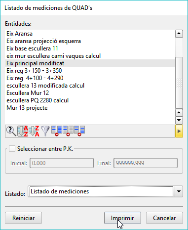 Listados - Mediciones - Dialog Listados - Mediciones - Dialog