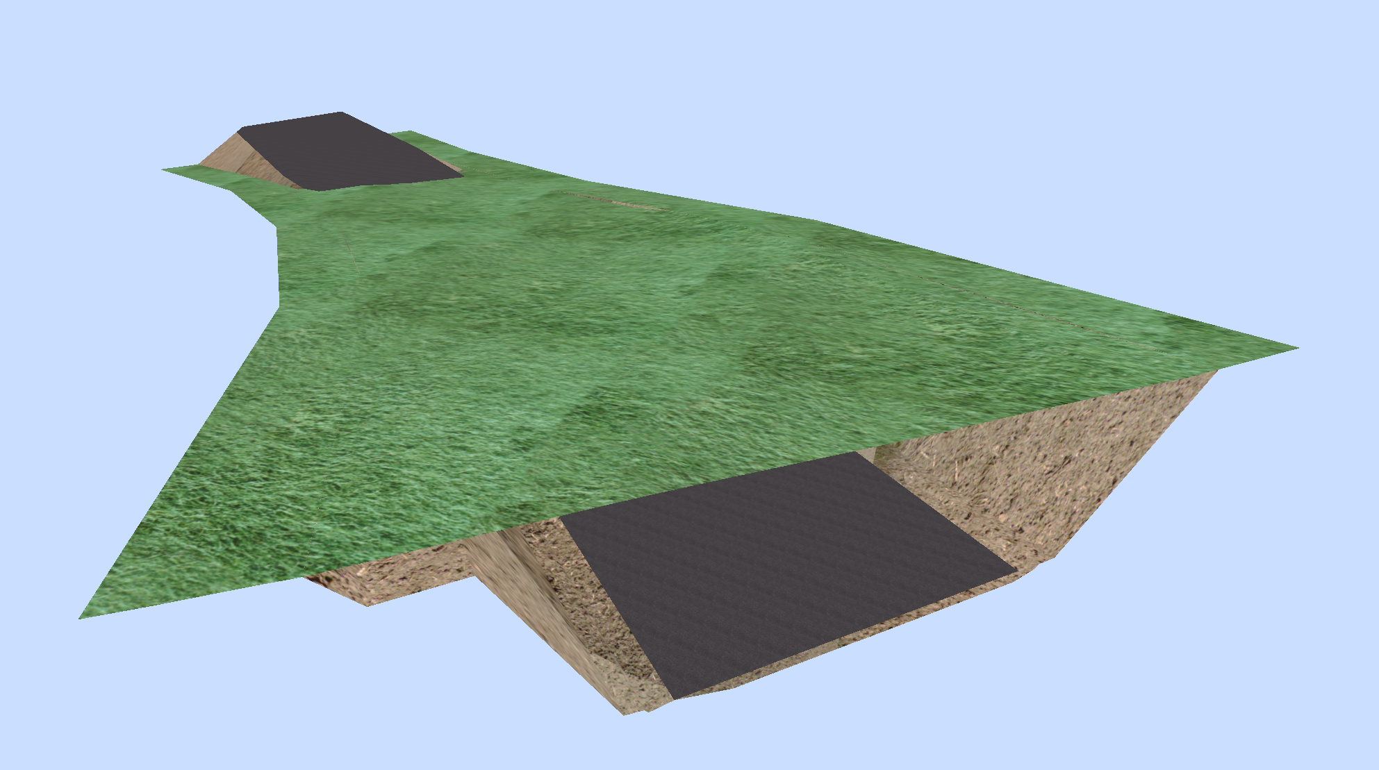 Trazado - Adquisición de perfiles transversales - Generación de modelos, resultado vista 3D
