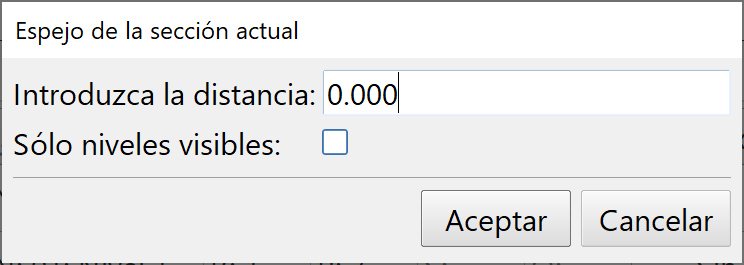 Trazado - Editor secciones - Sección en espejo con niveles visibles
