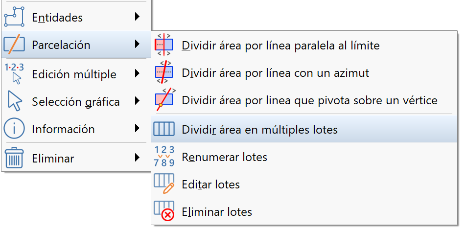 Superficies - Plataformas múltiples, menú acceso