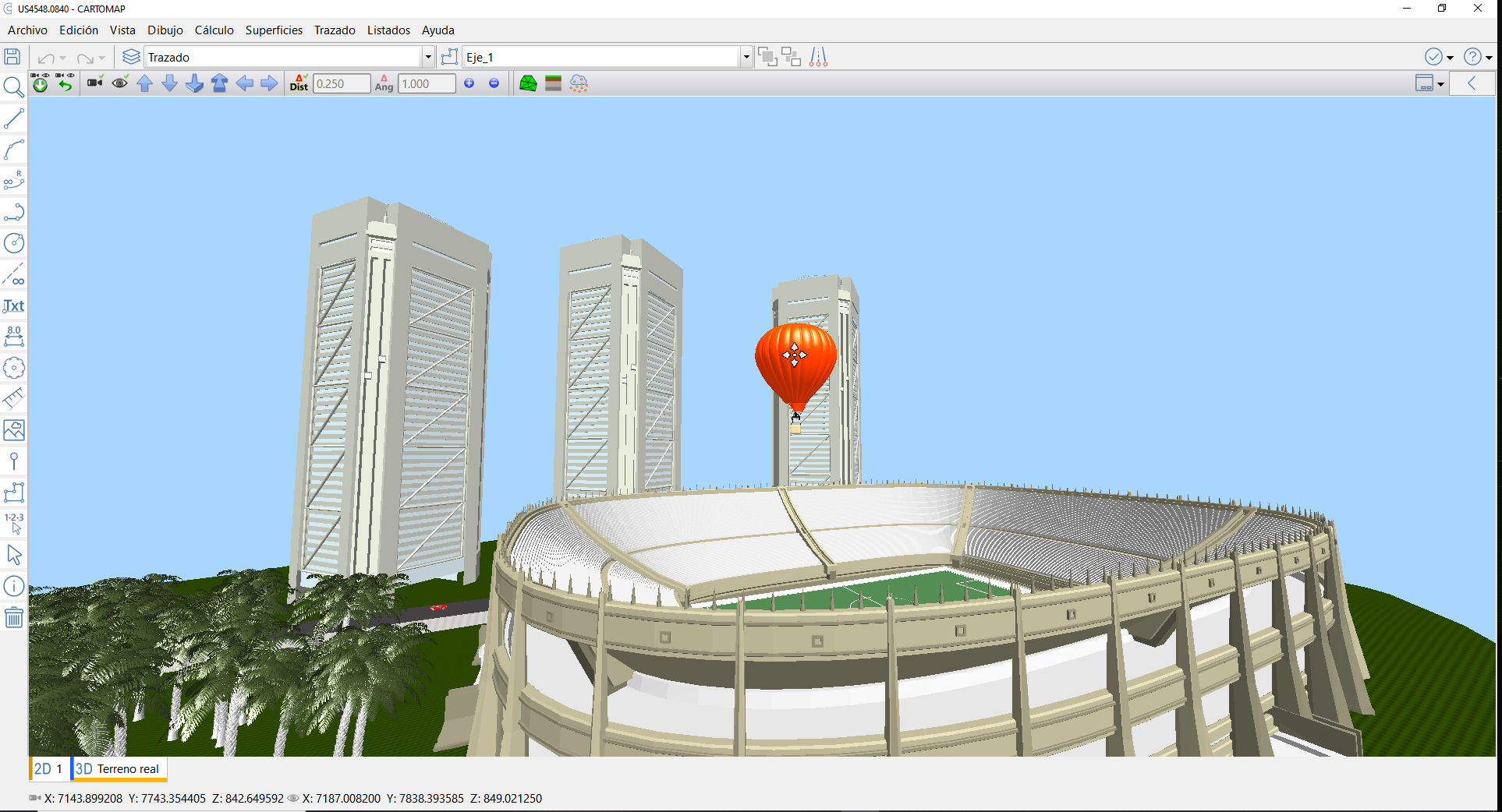 Vista - 3D - Desplazamiento