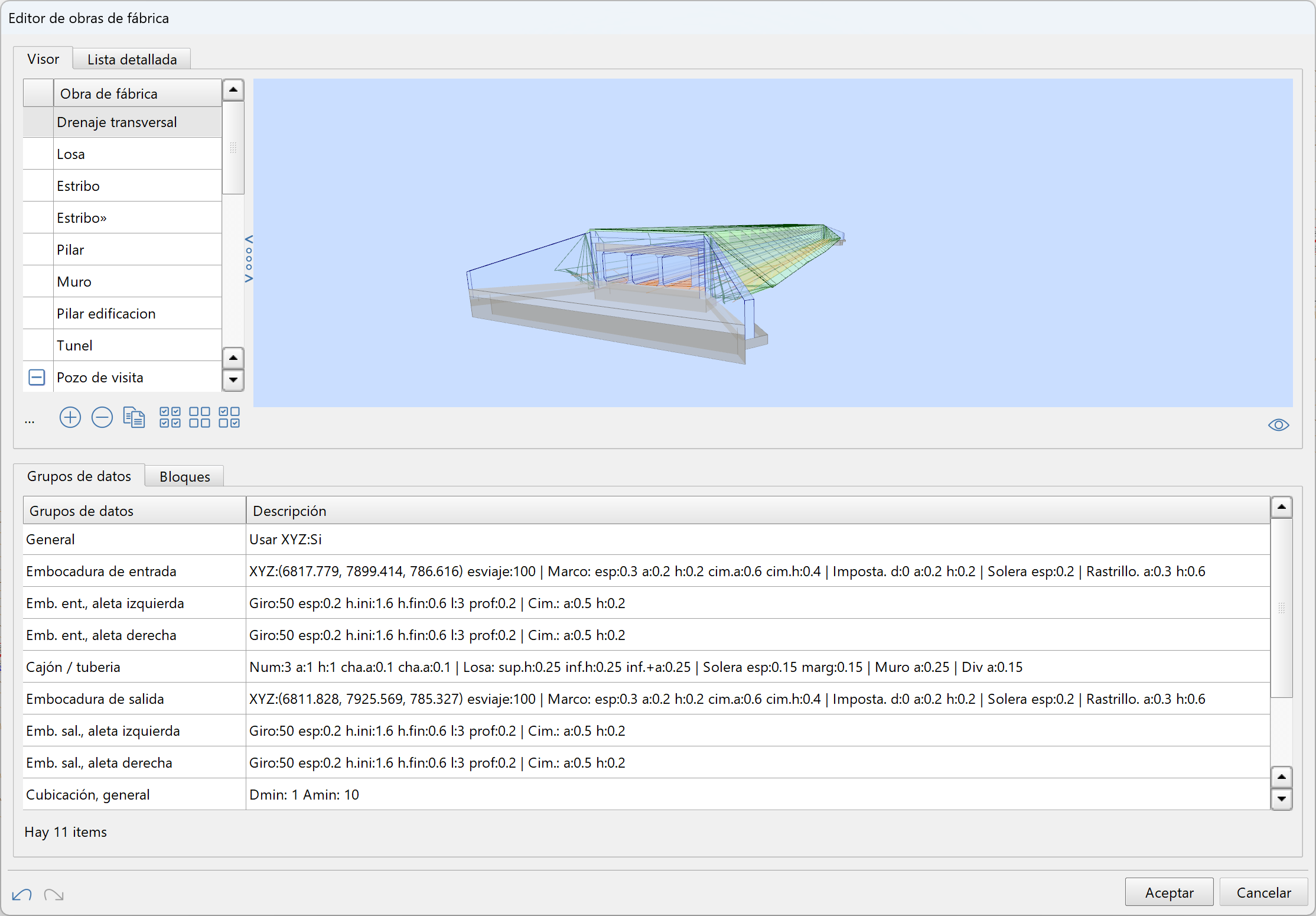 Obras de fábrica - ODT - editor OF