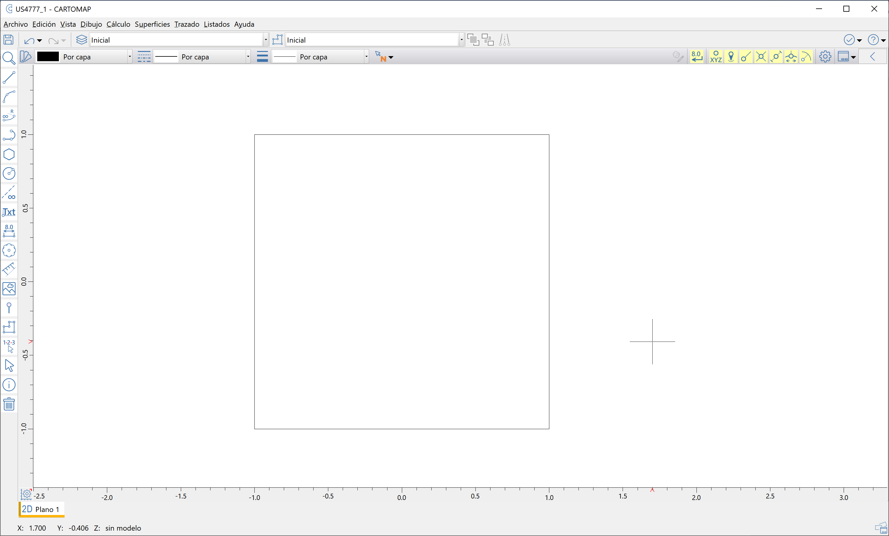 CAD - Arcos - 3D, ejemplo, vista en planta