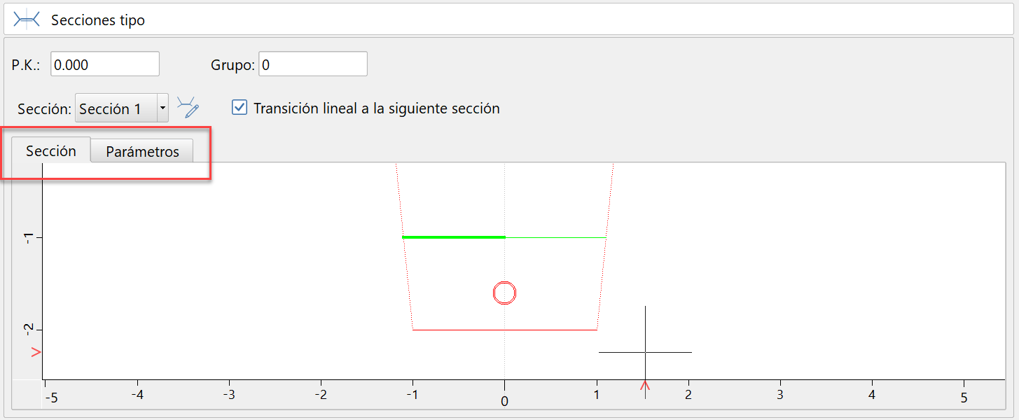 Trazado - Edición unificada de asignaciones - Asignación de sección tipo, nuevas pestañas (0)