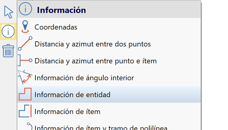CAD - Información - Entidad, menú