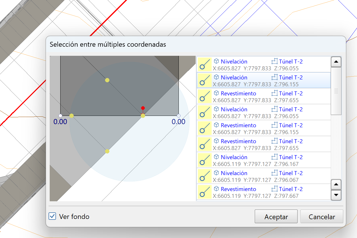 Obras de fábrica - CAD - Selección múltiple, dialog