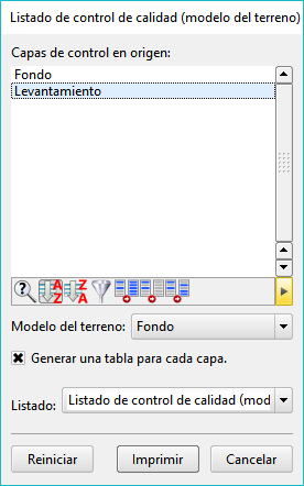 Listados - Control calidad terreno - Dialog Listados - Control calidad terreno - Dialog