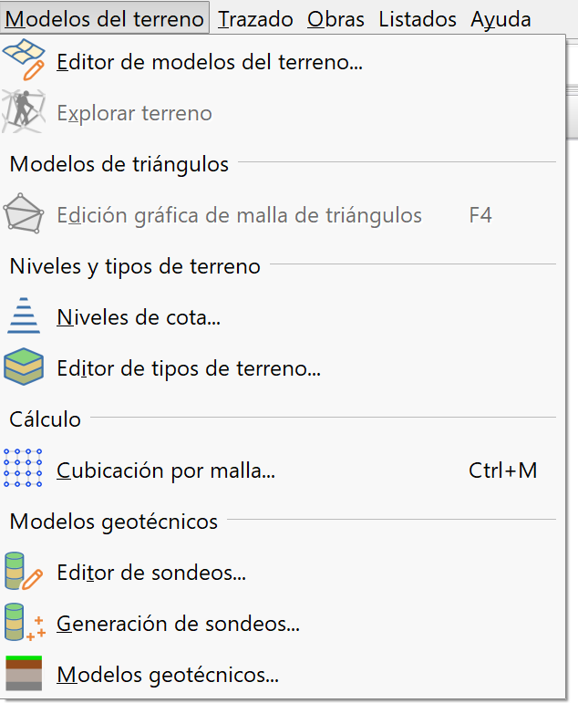 build_2025_01 - Menú modelos del terreno