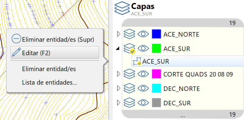 Edición - Entidades, acceso desde el navegador