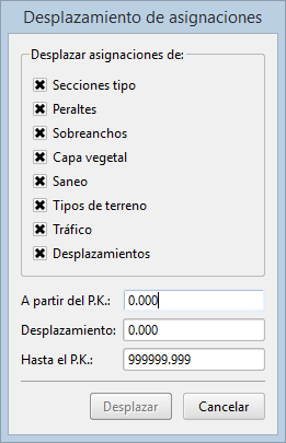 Trazado - Edición unificada de asignaciones - Desplazamiento de asignaciones Trazado - Edición unificada de asignaciones - Desplazamiento de asignaciones