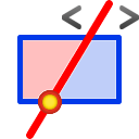 Parcelaciones - Dividir - Por linea por punto pivote, icono