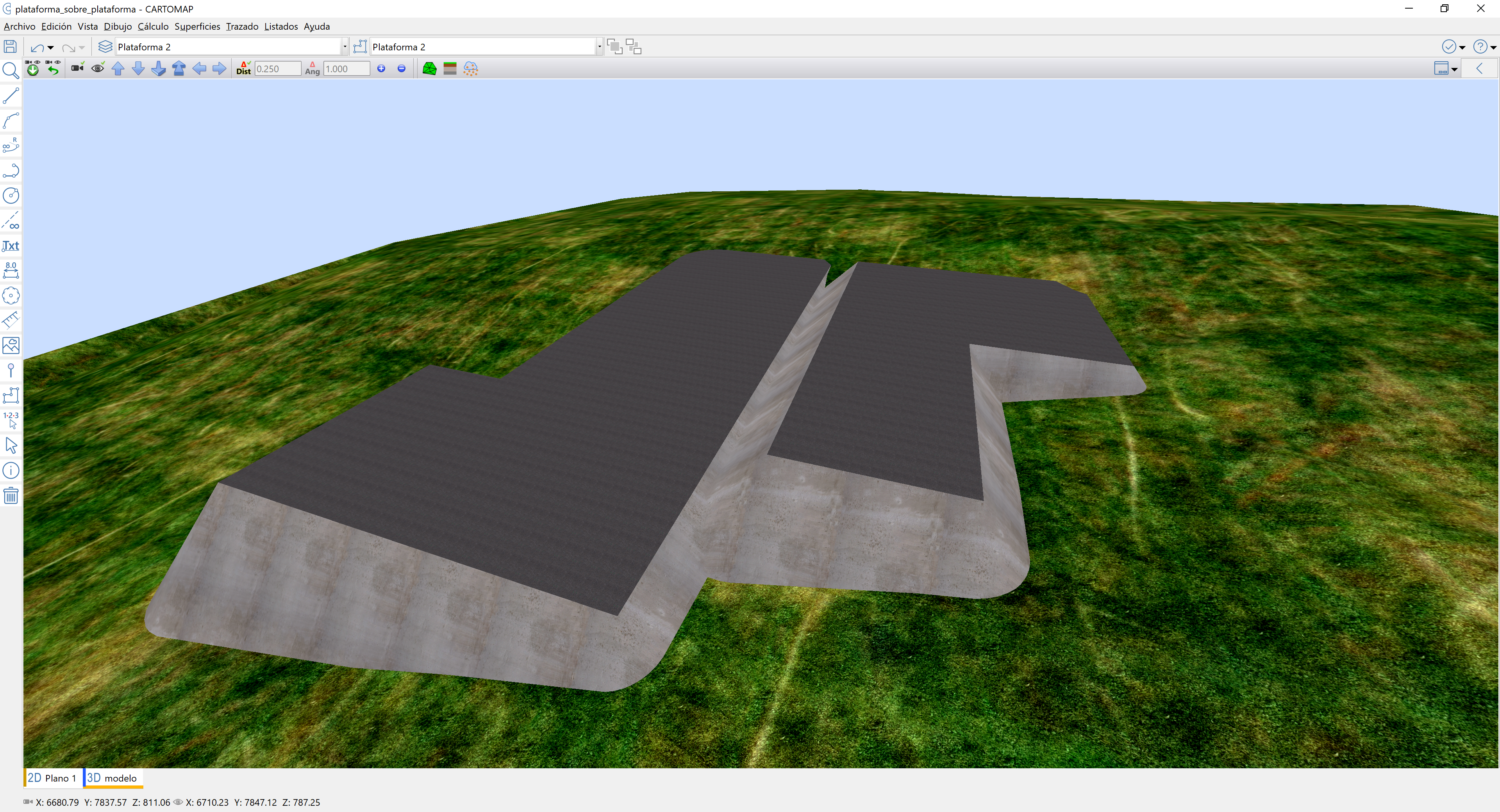 Cubicaciones - Plataformas, plataforma sobre plataforma, vista 3D 1
