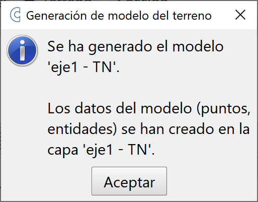 Trazado - Adquisición de perfiles transversales - Generación de modelos, información resultado