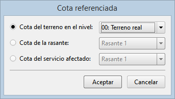 Perfiles - Edición de contenido longitudinal - Añadir, editar contenido de cota