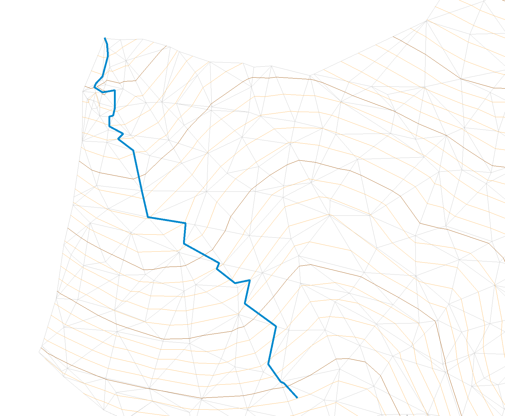CAD - Polilíneas - Curso de agua, resultado