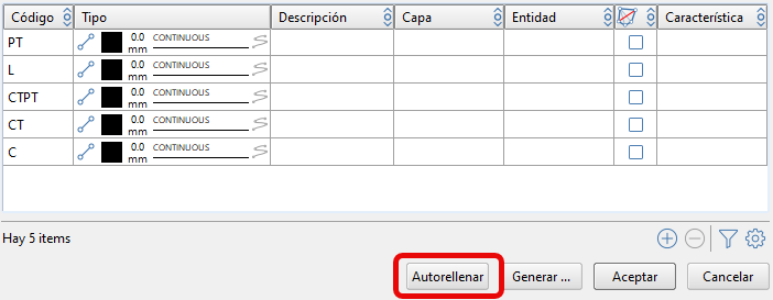 Edición - Levantamiento - Autocroquis, resultado autorrellenar