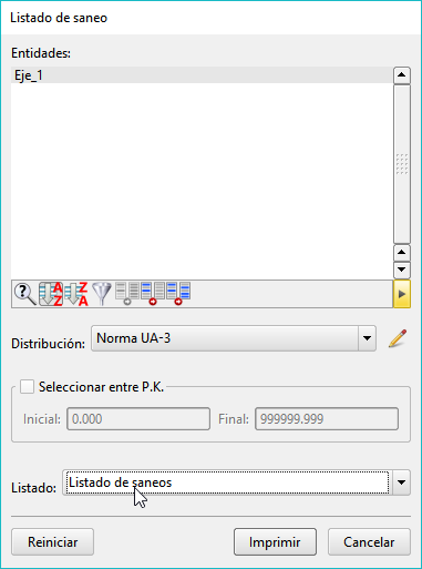 Listados - Saneo - Dialog Listados - Saneo - Dialog