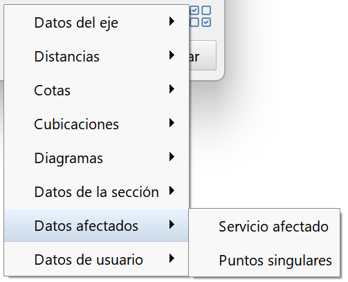 Perfiles - Edición de contenido transversal, menú datos afectados