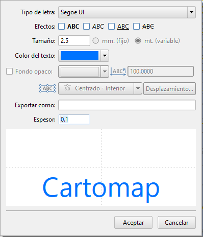 Vista - 3D - Fonts, espesor