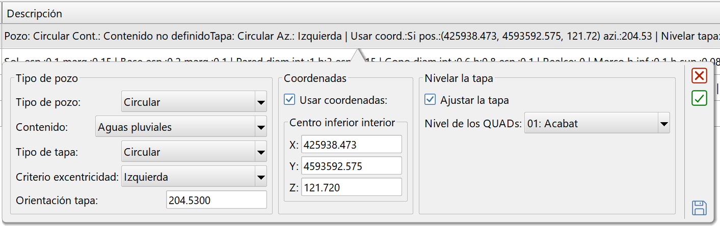 Obras de fábrica - Pozos - Datos generales, edición
